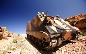 An M113 armoured vehicle.